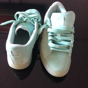 Green Puma suede iced jr holiday sneakers